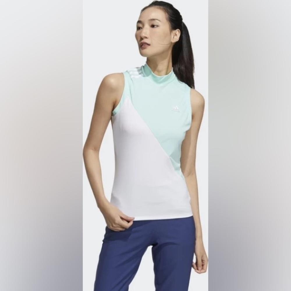 NWT Adidas Women Mock Neck Golf Polo GM3686